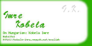 imre kobela business card